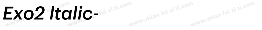 Exo2 ltalic字体转换